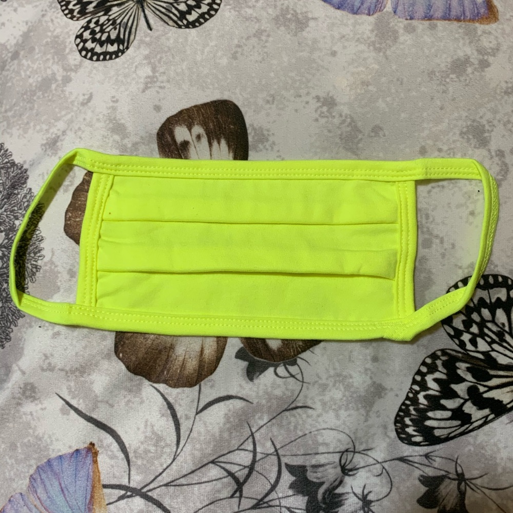 Washable/Reusable Thick Cotton Face Mask Neon Lime